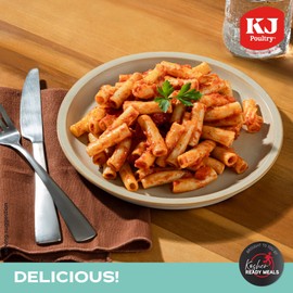 KJ Poultry Kosher Parve Ready Meals - Baked Ziti, MRE Meals Ready to Eat, Halal, (1 Pack) Prepared Entree Fully Cooked, Shelf Stable Microwave Dinner Travel, Military, Camping, Emergency Survival