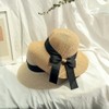 Women Foldable Bowknot Hat Wide Brim Straw Hat Floppy Summer