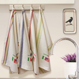 Custom Decor Kitchen Towels Italian American Countries Countries Flags Cleaning Supplies Dish Towels Green Stripe Design Only