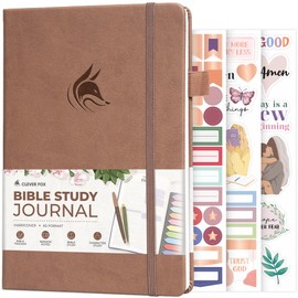 Clever Fox Bible Study Journal – Church Notes Notebook – Note Taking & Journaling Kit – Faith Based Religious Gifts & Accessories (Dark Terracotta)