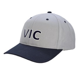Victoria Supporters Cap, Richardson Pro 212 Baseball Cap, Bold 'VIC' Text, Lightweight Cotton-Poly Twill, Adjustable Snapback Closure, Pre-Curved Underbill, Sports & Casual Wear, Grey-Navy Colour