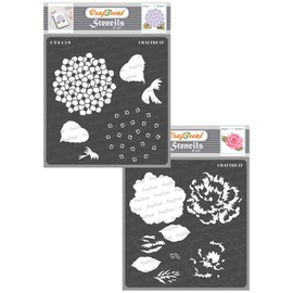 Craftreat Assorted Flower Stencils