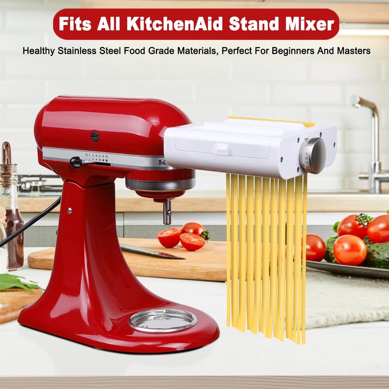 RETHONE Pasta Maker Attachment for KitchenAid Stand Mixers -3 in