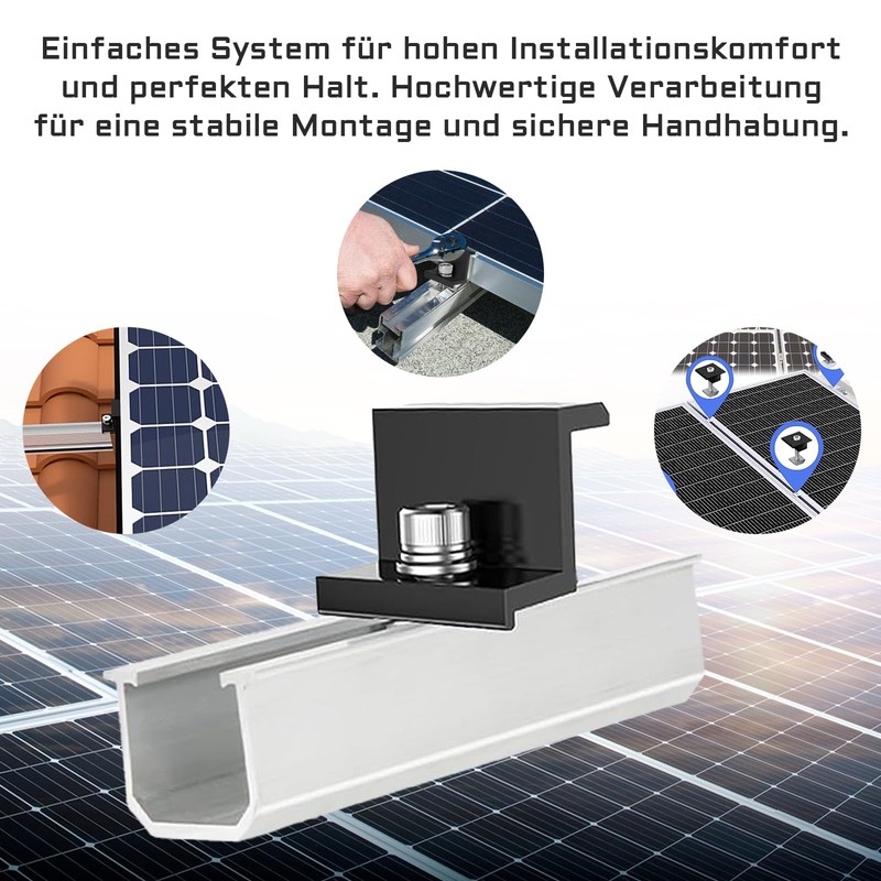 FungLam Mounting Solar Panel 30 mm, Solar Panel Bracket Flat