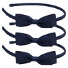 AYNKH 3 Pieces Blue School Bows Headbands Alice Hairbands, Girls