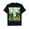 Slime Shirt Birthday Boy TShirt Age 5 Slime Party Supplies