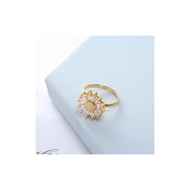 Collar Girasol Para Mujer Chapado En Oro De 18 Quilates