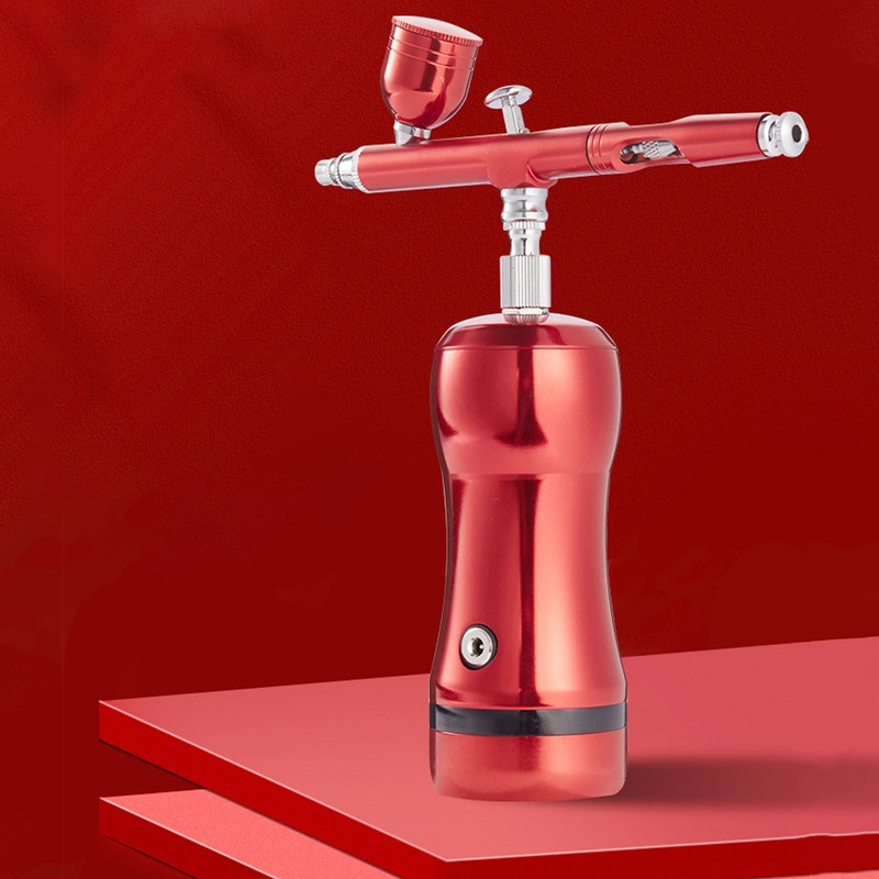 Auto Cordless Airbrush Kit Rechargeable Handheld 17.4psi Compressor for Nails