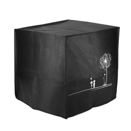 kwmobile Case Compatible with Cosori Air Fryer 5.5L XXL Protective Cover - Hot Air Fryer Cover Case - White Black Dandelion Love
