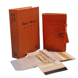 FlyinPop Motivational Notebook A5 with Book shaped Box|Smart Personal Organisor|Gift Pack for Visionaries (Orange Watercolor)