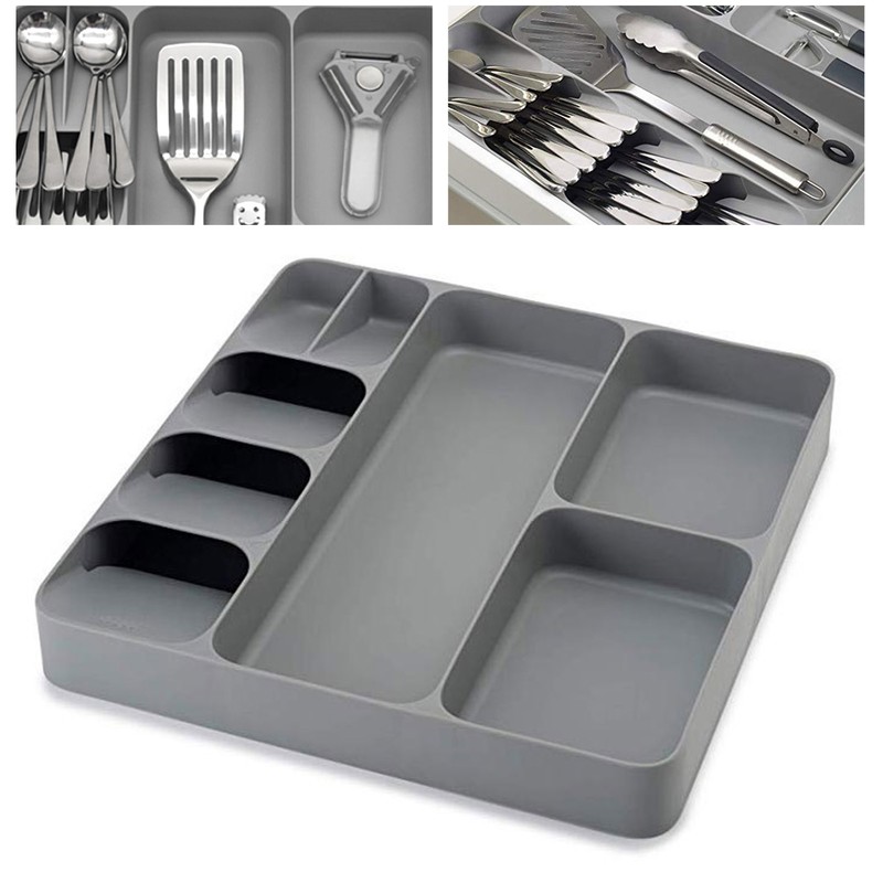 Silverware Drawer Organizer 3 in 1 Eco Friendly Plastic Multifunction