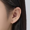 Gold&Deer 14K Goldfield Two-Way Double Ball Point Earrings Rose Gold