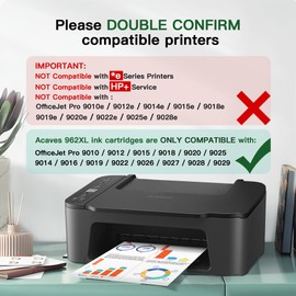 Acaves 962XL 962 XL Ink Cartridges for HP Printers Replacement for HP 962XL Ink Cartridges Combo Pack HP962 Work for HP Officejet Pro 9010 9015 9018 9020 Printers, Black and Color
