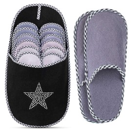 ONVAYA ABS guest slippers star set of 6 guest slippers, star slippers, non-slip slippers, guest shoes, Star