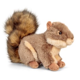Tobar Animigos Soft Toy Squirrel Soft Toy in Realistic Design, Cuddly Soft, Approx. 22 cm Tall
