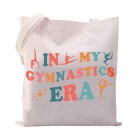 XYANFA In My Gymnastics Era Tote Bag Gymnastics Coach Mom Girl Tote Bag Gymnast Gifts Gymnast Stuff Handbag Shopping Bag (Cotton, GYMNASTICS ERA tote)