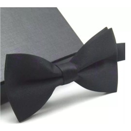 Unbranded New Tuxedo PreTied Black Bow Tie Satin Matching Adjustable Band Classic USA