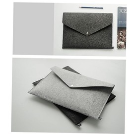 MAGICLULU 2pcs Felt Document Folder Expanding Briefcase Organizer for Office and School Portable Storage Dark Grey and Light Grey Tear Material for Business Papers