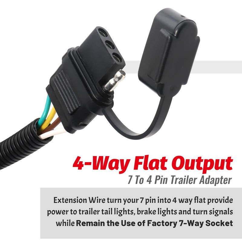 MECMO 55384 Replacement USCAR 7 Pin to 4 Pin Trailer