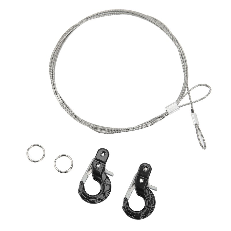 2pcs RC Metal Trailer Hook Aluminum Alloy Steel Rope Lightweight