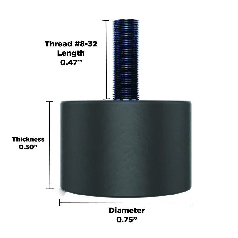 Isolate It!: Sorbothane Male Vibration Stud Bumper Mount - #8-32