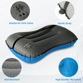 Crisonky Camping Pillow,Ultralight Inflatable Travel Pillow for Backpacking