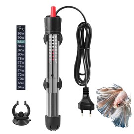 FEDOUR Aquarium Heater, 50 W 100 W 300 W Temperature Adjustable Aquarium Heater with Suction Cups, Thermostat for Fish Tanks (50 W)