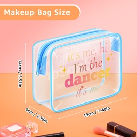 Dance Lover Gifts For Girl Clear Makeup Bag Dance Teacher Gift Ideas Appreciation Gift For Dance Teacher Coach PVC Cosmetic Bag Christmas Birthday Gifts For Daughter Sister Dancer Lover Friend