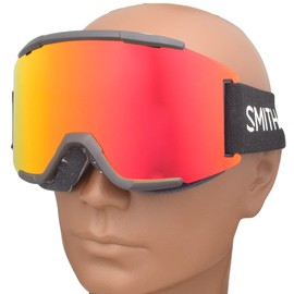 ZERO TECH BASE Replacement Lens compatible with Smith Snow Goggles Interchangeable Lens Mirror Lens SQUAD Red Mirror