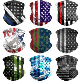 Balaclava 9PCS Gator Face Mask-Unisex Reusable Cloth Neck Gaiter Face Mask Sleeve sport ys