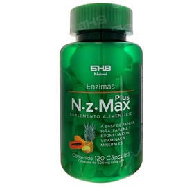 5H8 Nutrition NZ MAX PLUS | 120 Capsulas | Enzimas Digestivas | Enzimas Vegetales de Papaya, Piña, Papaína y Bromelina | Salud Digestiva | Suplemento Alimenticio