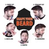 2 Pack | Beard Stencils for Goatee, Sideburns, Neck, Moustache