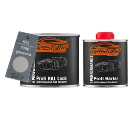 TRISTARcolor RAL 7036 Platinum Grey 2K Car Paint Gloss 0.75 Litres / 750 ml Can Including Hardener