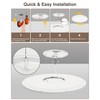Bowfar LED Ceiling Light, 24 W Round Ceiling Light Flat