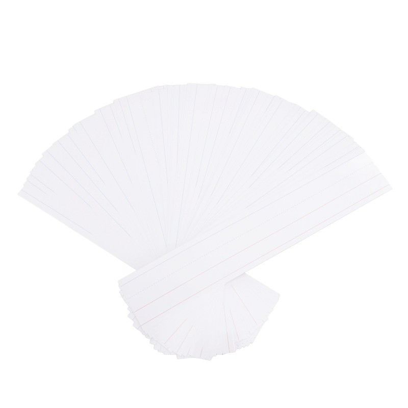50pcs Dry Erase Sentence Strips Reusable White Lined Writing Sentence