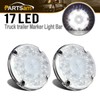 Partsam 2Pcs 7" Round White LED Backup Lights 17 LED