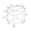 FSE 373-WT34 34"H AV Cart - Three Shelves - Black