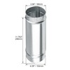 Evecad 4 Inch Round Dryer Duct, Straight Rigid Galvanized Steel