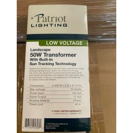 Patriot Lighting® 50W Low Voltage Landscape Lighting Transformer (NEW)