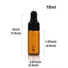 Elfenstall- 10pcs 10ml 1/3oz Amber Mini Glass Bottle Amber Sample