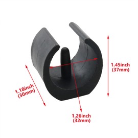 HJGarden 8PCS 32mm Black Plastic Outdoor Leg Sleeve Sleeve Sled Base U Shaped Saddle Glides Pads Lounge Chair Glide Floor Protectors