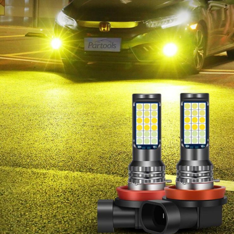 h8 led fog light h11 yellow light blue white universal