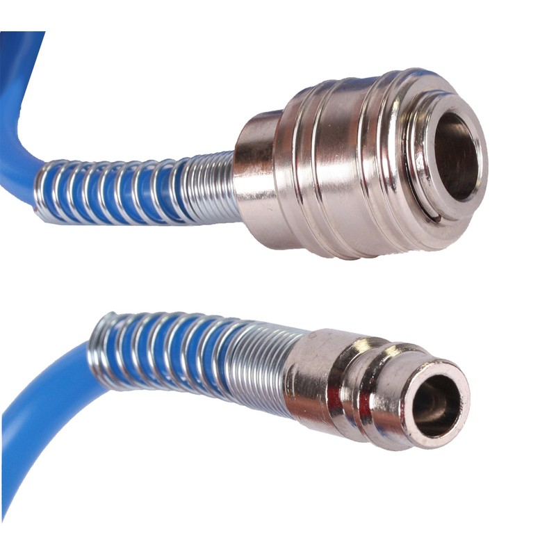 WELDINGER Compressed Air Spiral Hose 10 m with Quick Coupling