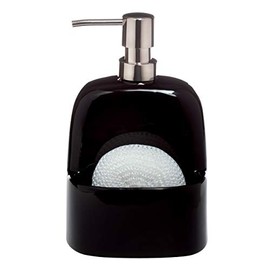 Spirella Bridget Soap Dispenser with Sponge Holder Black 380 ml