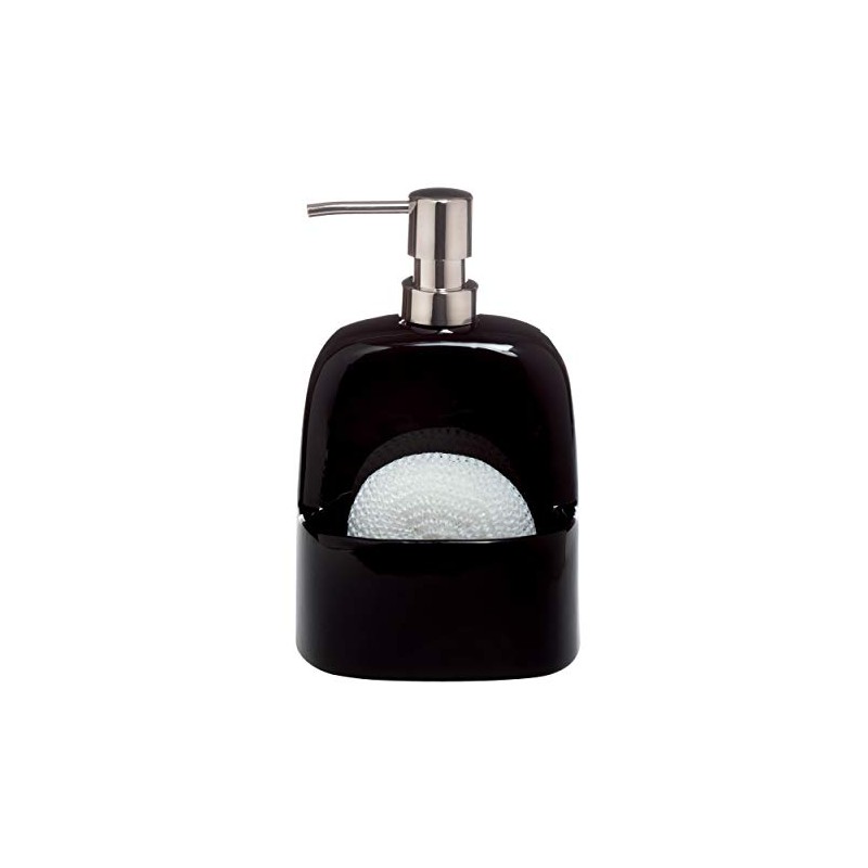 Spirella Bridget Soap Dispenser with Sponge Holder Black 380 ml