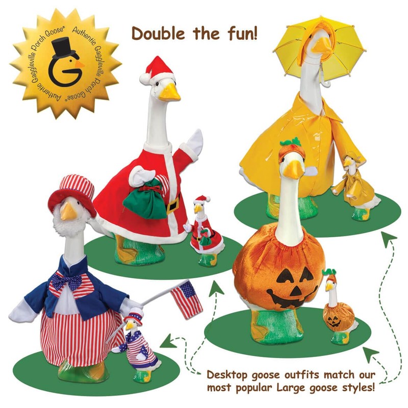 Fox Valley Traders Gaggleville 7" Desktop Goose Figurine with All