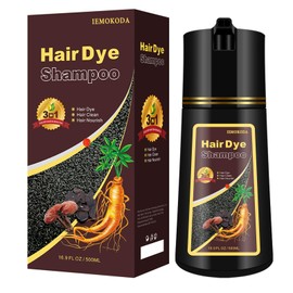 Onilyua Coffee Hair Dye Shampoo 3 in 1, Natural Brown Hair Color for Men & Women, Long Lasting Shampoo Para Canas for All Hair Types, Easy to Use Herbal Brown Dye, 16.9 Fl Oz (Coffee)