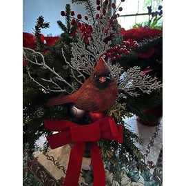 Transpac Large Resin Cardinal Bird Figurine