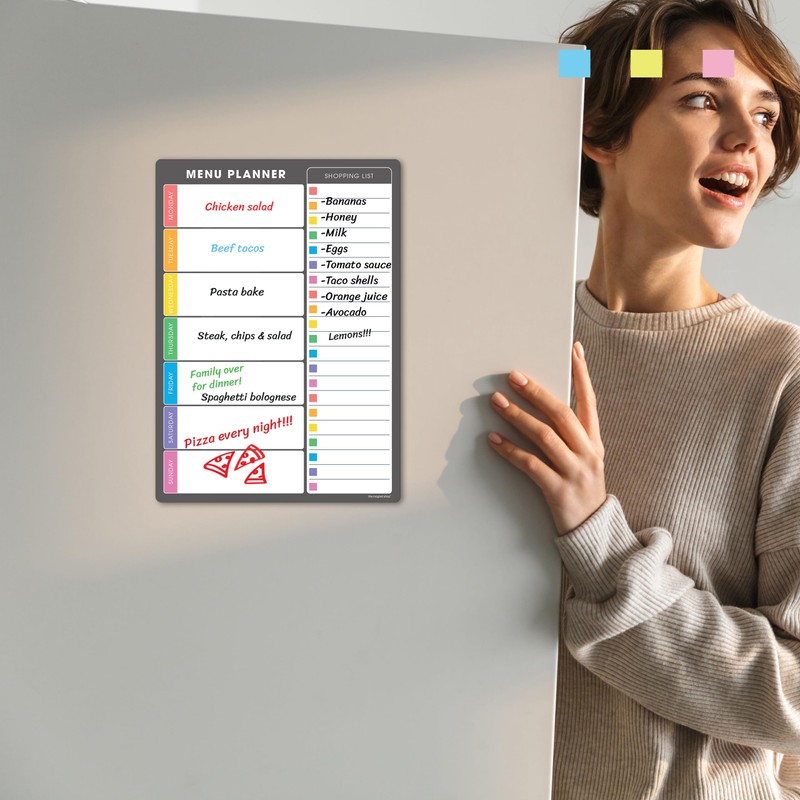 The Magnet Shop A4 Weekly Menu Planner - Dry Erase