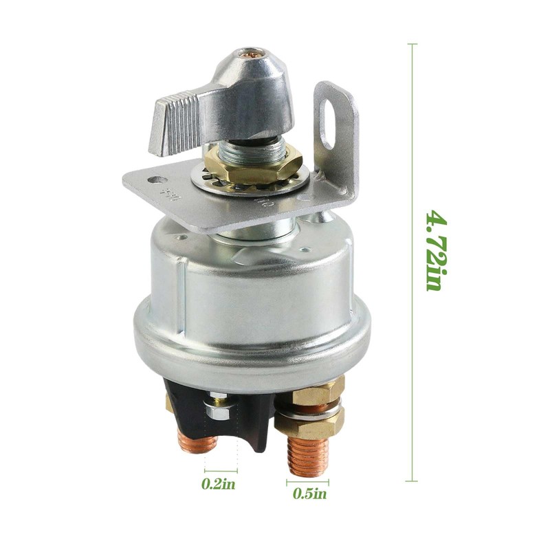 Tesmirror Master Battery Disconnect Switch - Silver 2000 Amp Master